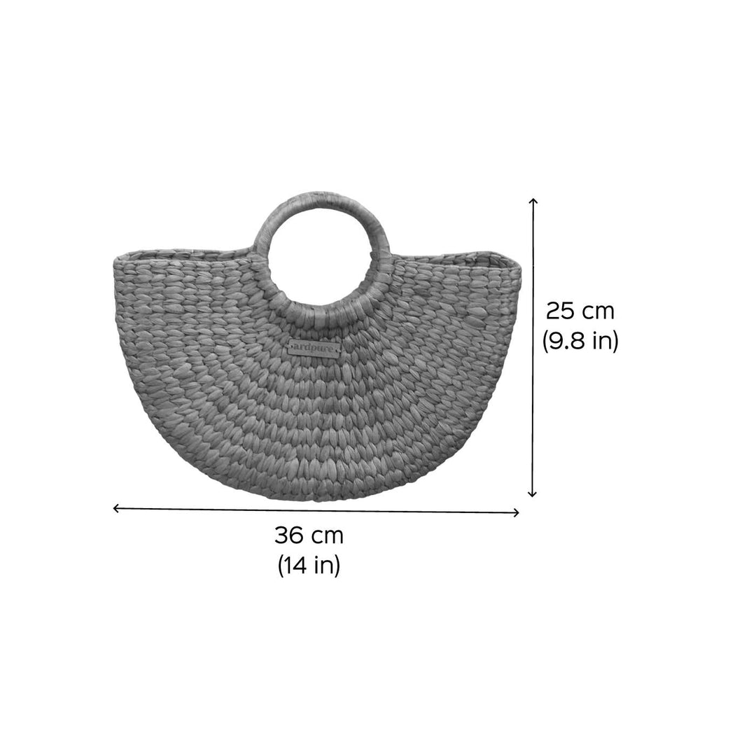 Handwoven Half Moon Natural Fibre Handbag