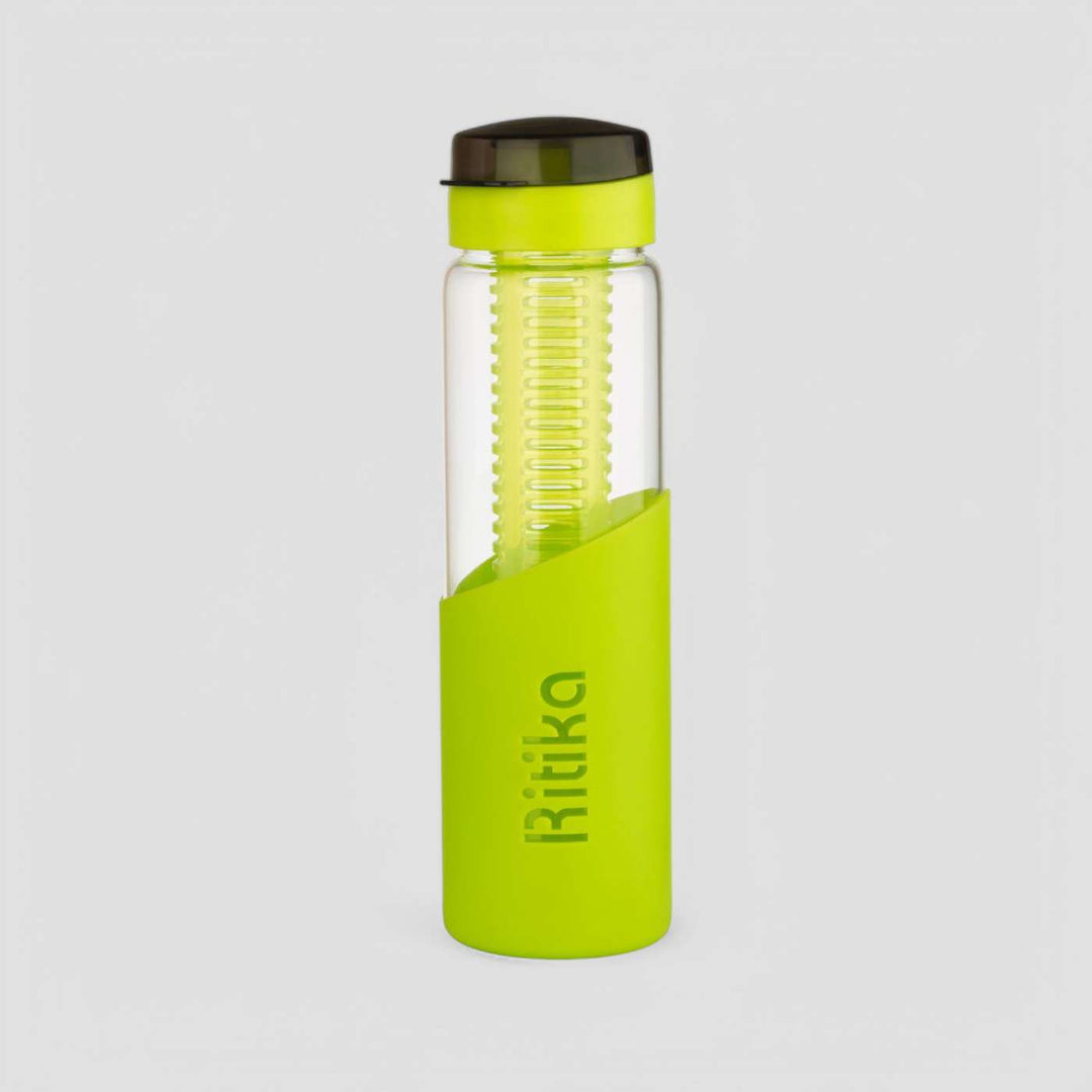 Personalized Leakproof & Stylish Infuser Borosil Glass Bottle | 750ml