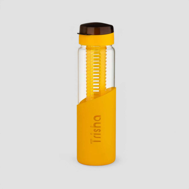 Personalized Leakproof & Stylish Infuser Borosil Glass Bottle | 750ml