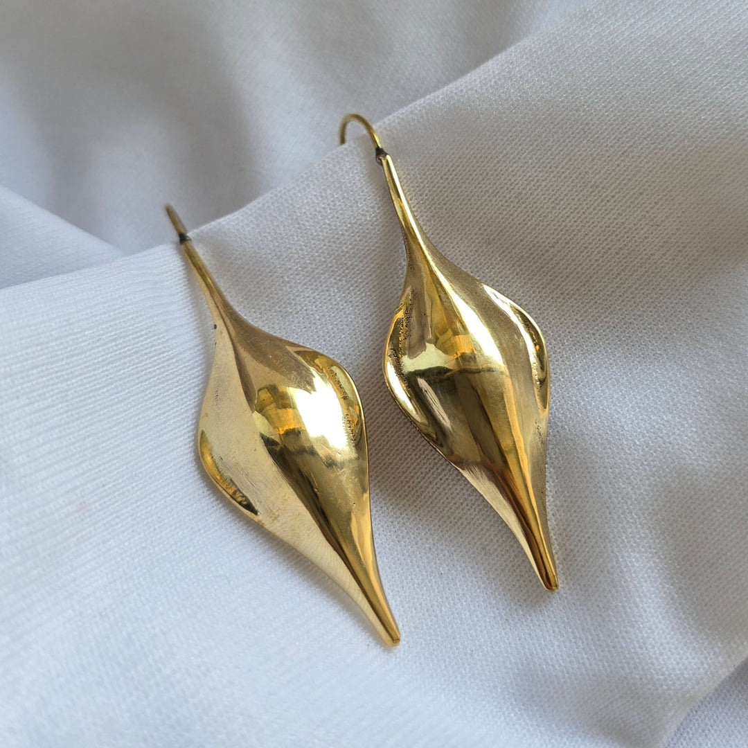 Handmade Ivana Design Brass Hoop Earrings