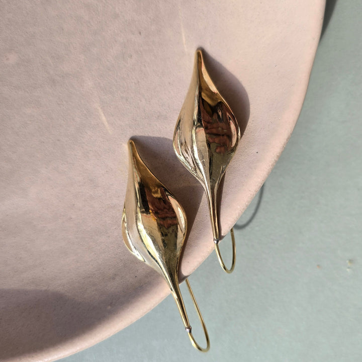 Handmade Ivana Design Brass Hoop Earrings