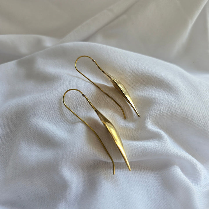 Handmade Ivana Design Brass Hoop Earrings