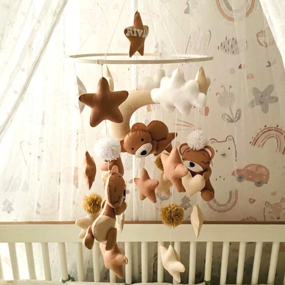 Personalised Kid's Teddy Themed Crib and Cot Mobile