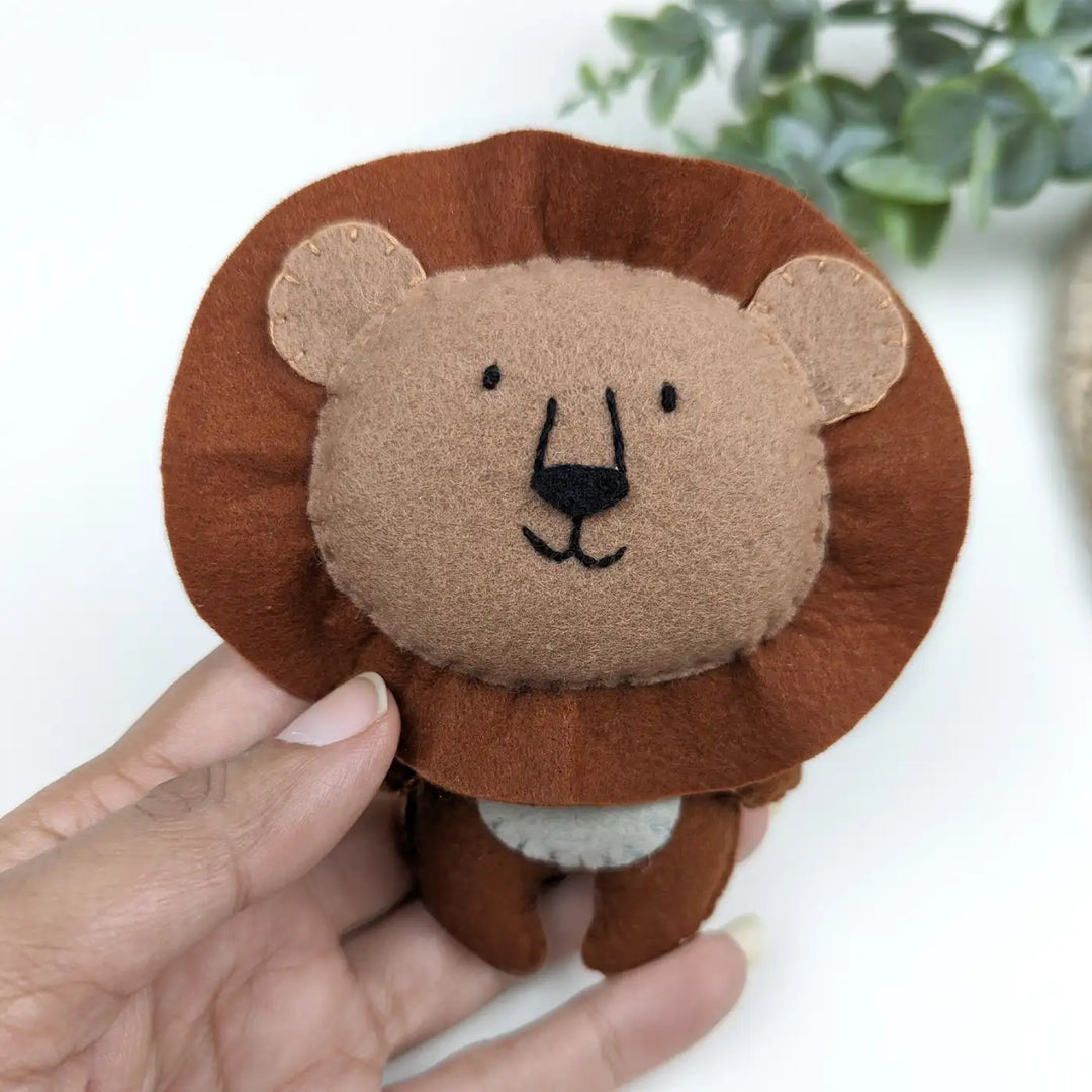 Handmade Lion Felt Hanging For Kids