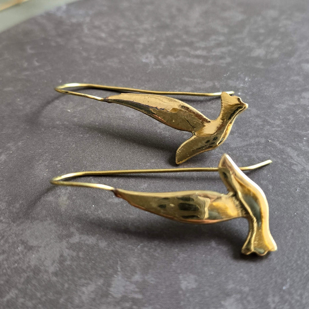 Handmade Nature'S Symphony Brass Earrings | Set Of 4