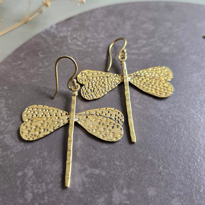 Handmade Nature'S Symphony Brass Earrings | Set Of 4