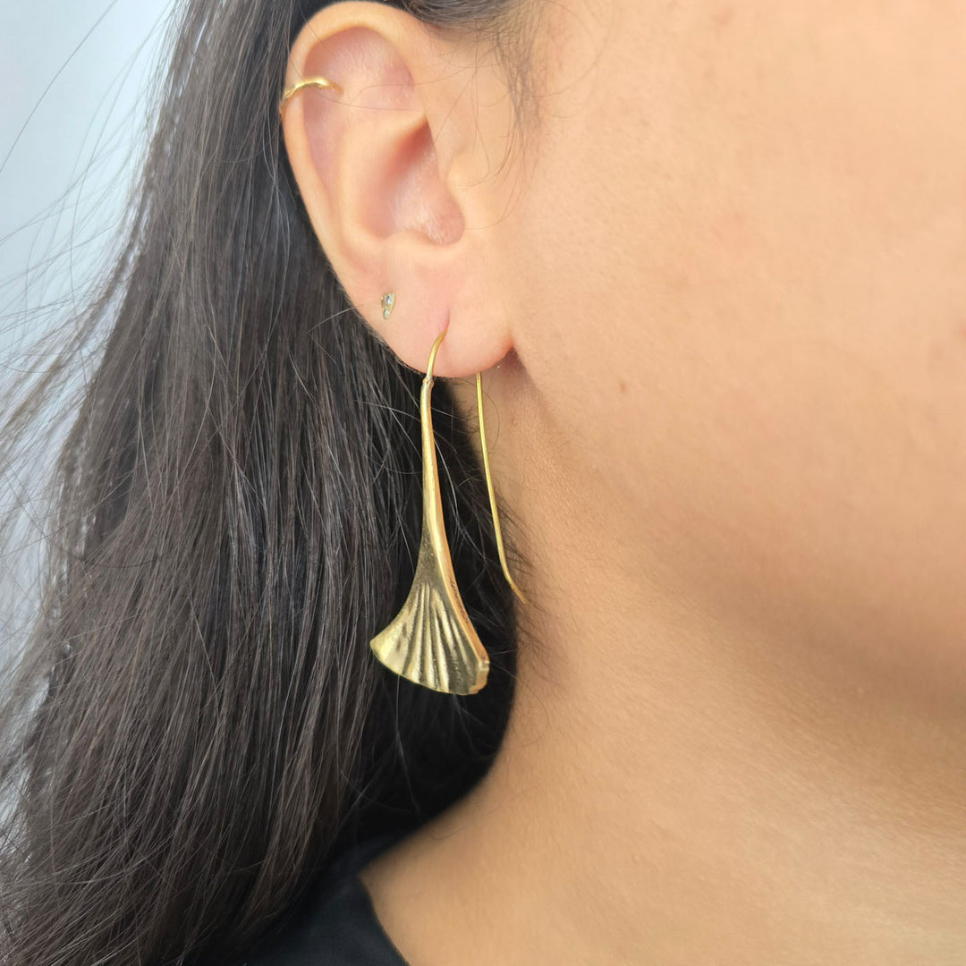 Handmade Nature'S Symphony Brass Earrings | Set Of 4