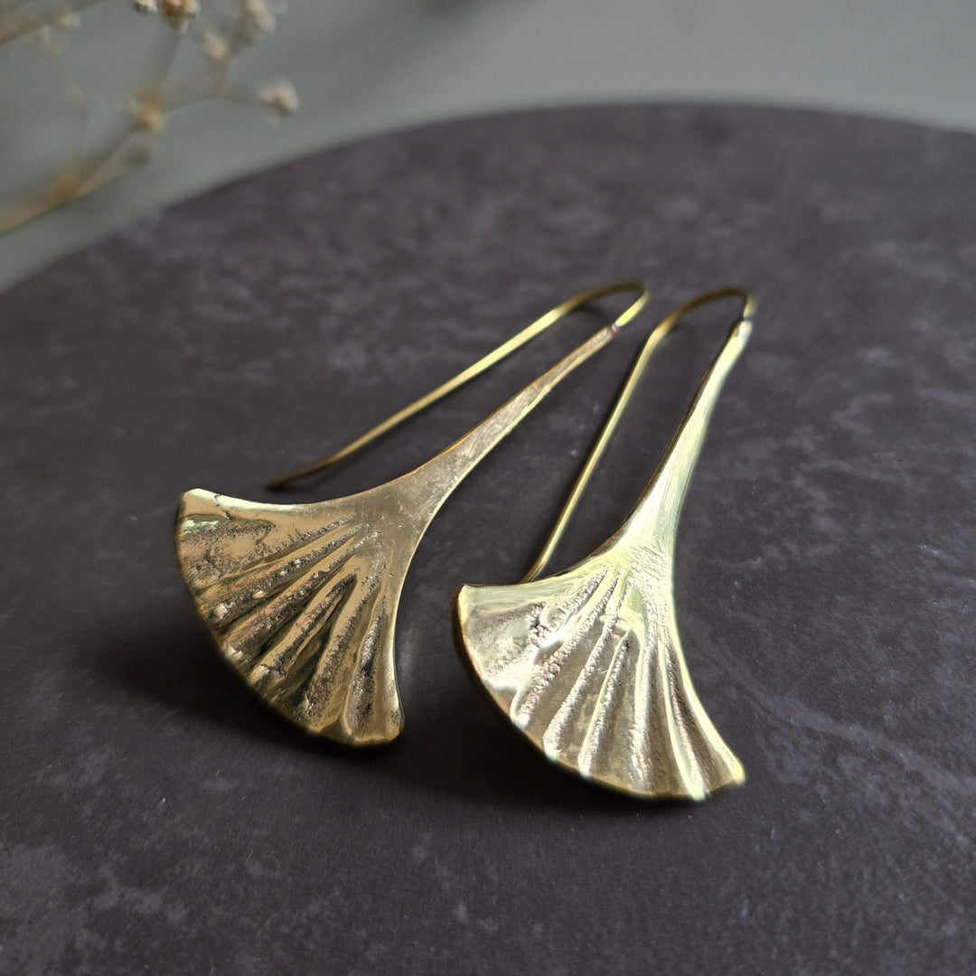 Handmade Nature'S Symphony Brass Earrings | Set Of 4