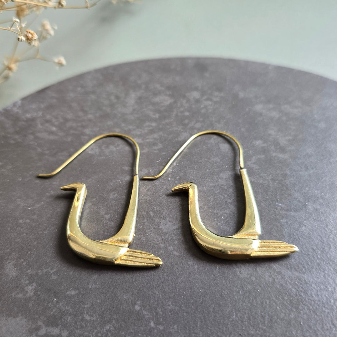 Handmade Nature'S Symphony Brass Earrings | Set Of 4
