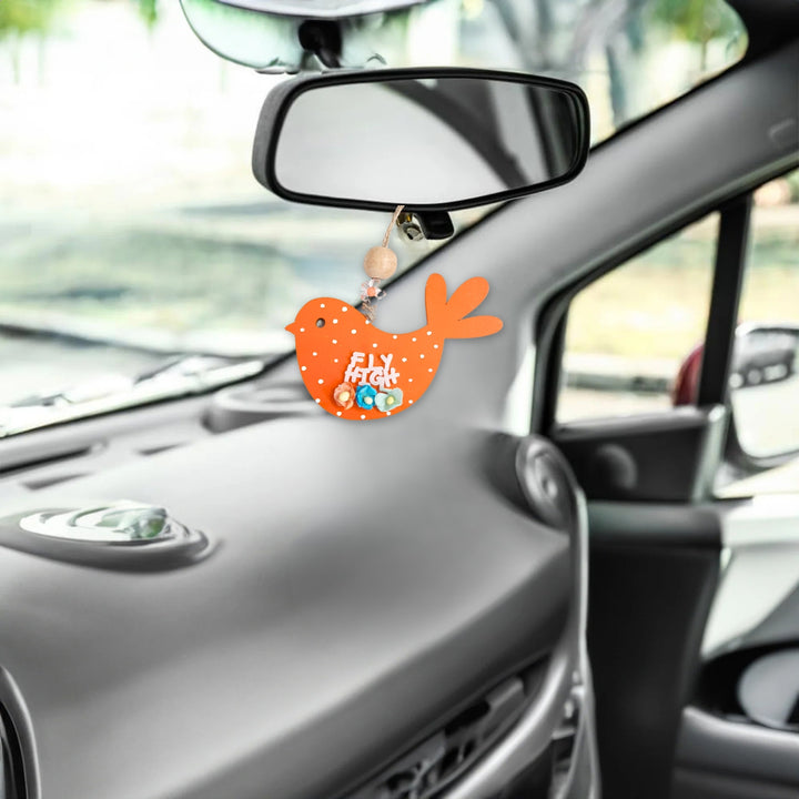 Hand-Painted Fly & Shine Theme MDF Wood Car Hanging