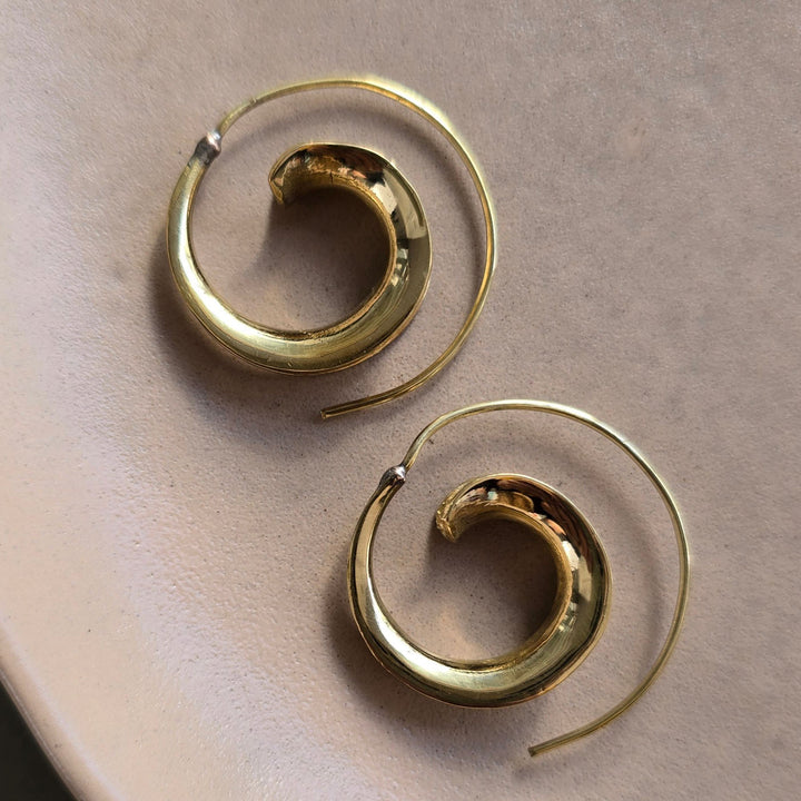 Handmade Paloma Hooks Brass Earrings