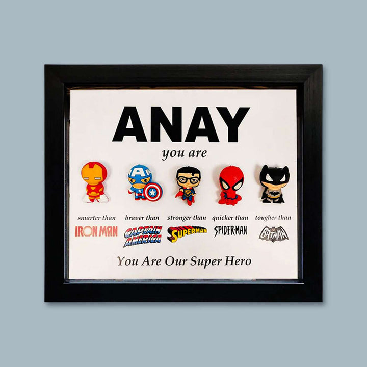 Personalized Printed 3D Superhero Theme Wooden Decorative Plaque
