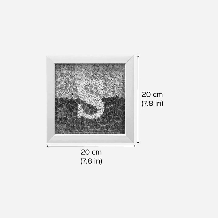 Personalized Handmade Quilling Monogram Pink Dual Color Framed Desk Name Plate