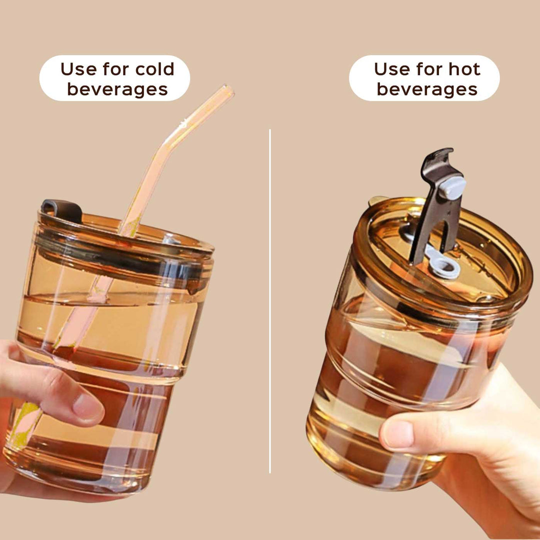 Personalized Juice/Coffee Borosil Glass Tumbler | 300ml