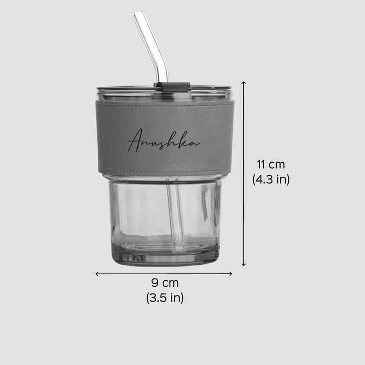 Personalized Juice/Coffee Borosil Glass Tumbler | 300ml