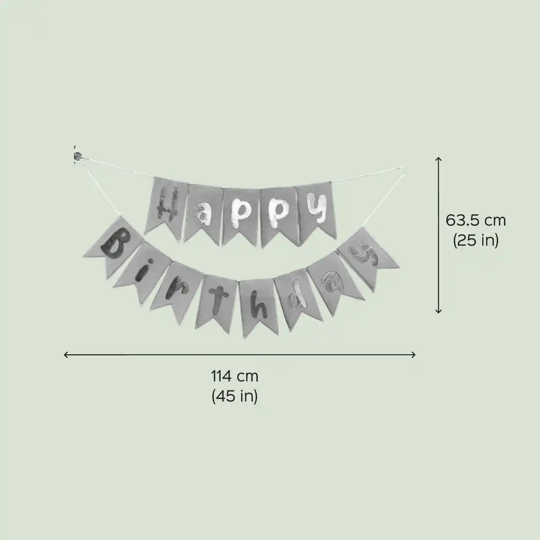 Handmade Pink & Blue Theme Felt Happy Birthday Bunting