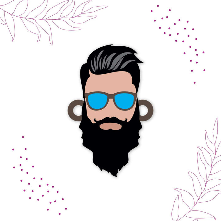 Handmade Printed Dashing Bhai Wooden Rudraksha Rakhi With Roli Chawal - Close-up on White Background