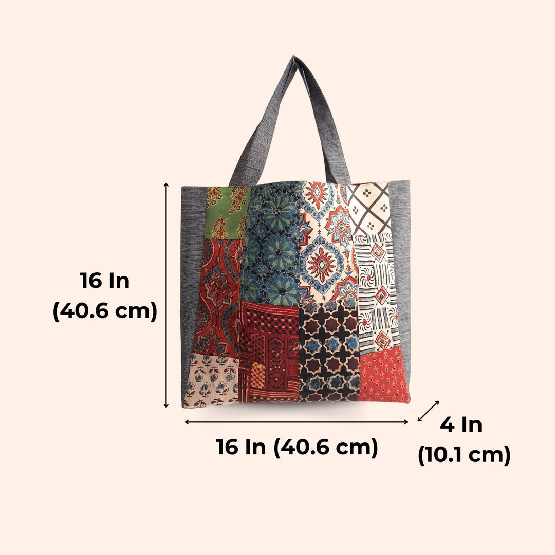 Upcycled Fabric Patchwork Handmade Bag