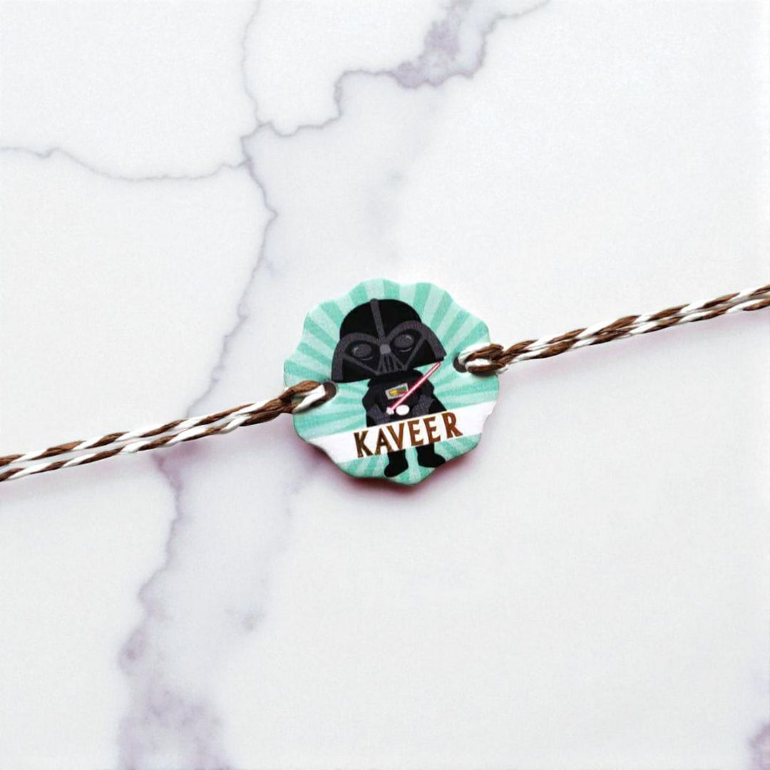 Personalized Ecofriendly Starwars Theme Paper Kids Rakhi