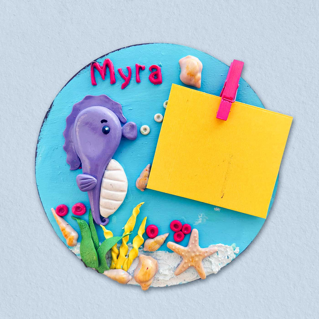 Photo Personalized 3D Sea Theme MDF & Cold Porcelain Clay Fridge Magnet