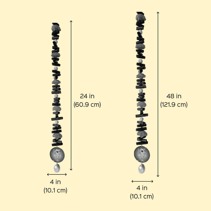 2 Pc | Handmade Shreenathji Motif Orange Shola Flower Hanging