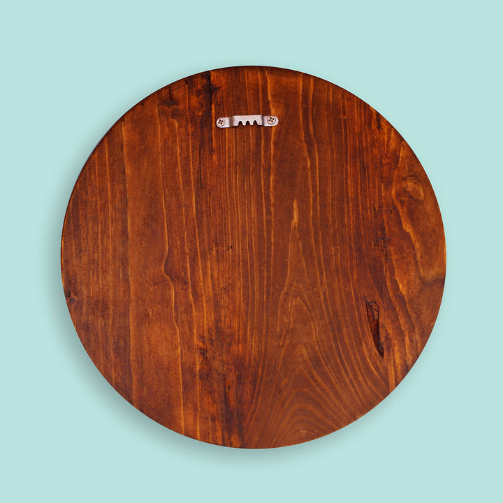 Handpainted Sports Themed Wooden Kids Name Plate - Back View Showing Hanging Hardware