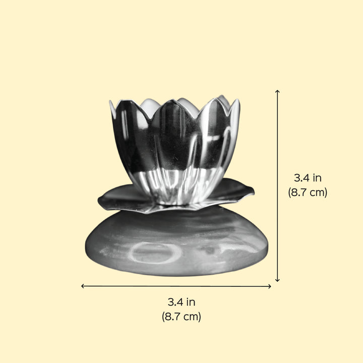 Silver Plated Shanti Oil Lamp / Diya Packed in Gift Box