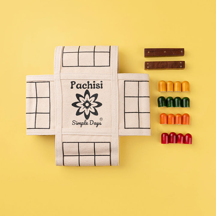 Fun Traditional Board Game Set - Pachisi / Chaupad / Ludo