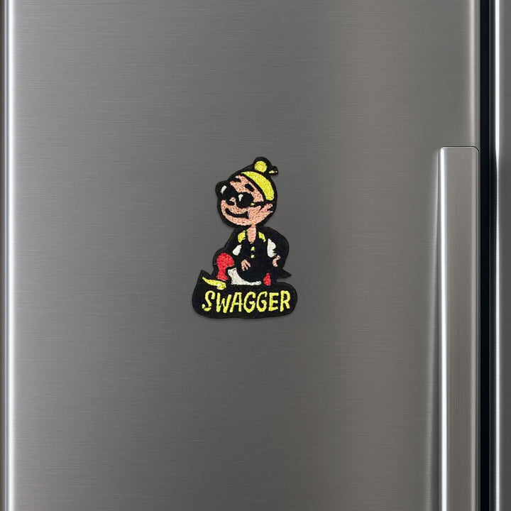 Handmade Reusable Swagger Pom Pom Felt Kids Rakhi - Magnet on Refrigerator Door