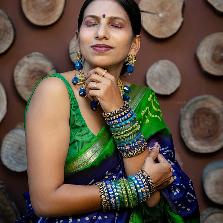 Multicolor Handcrafted Kashyapi Sequined Bangles | Set of 12