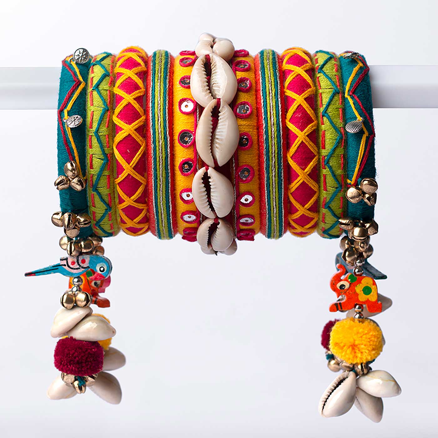 Chrysalini Shell Inlay Mati Bangle