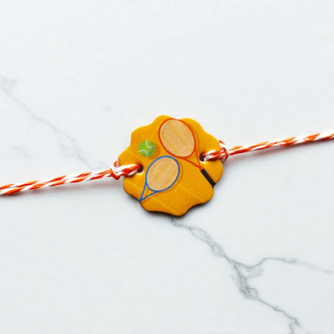 Personalized Ecofriendly Tennis Theme Paper Kids Rakhi