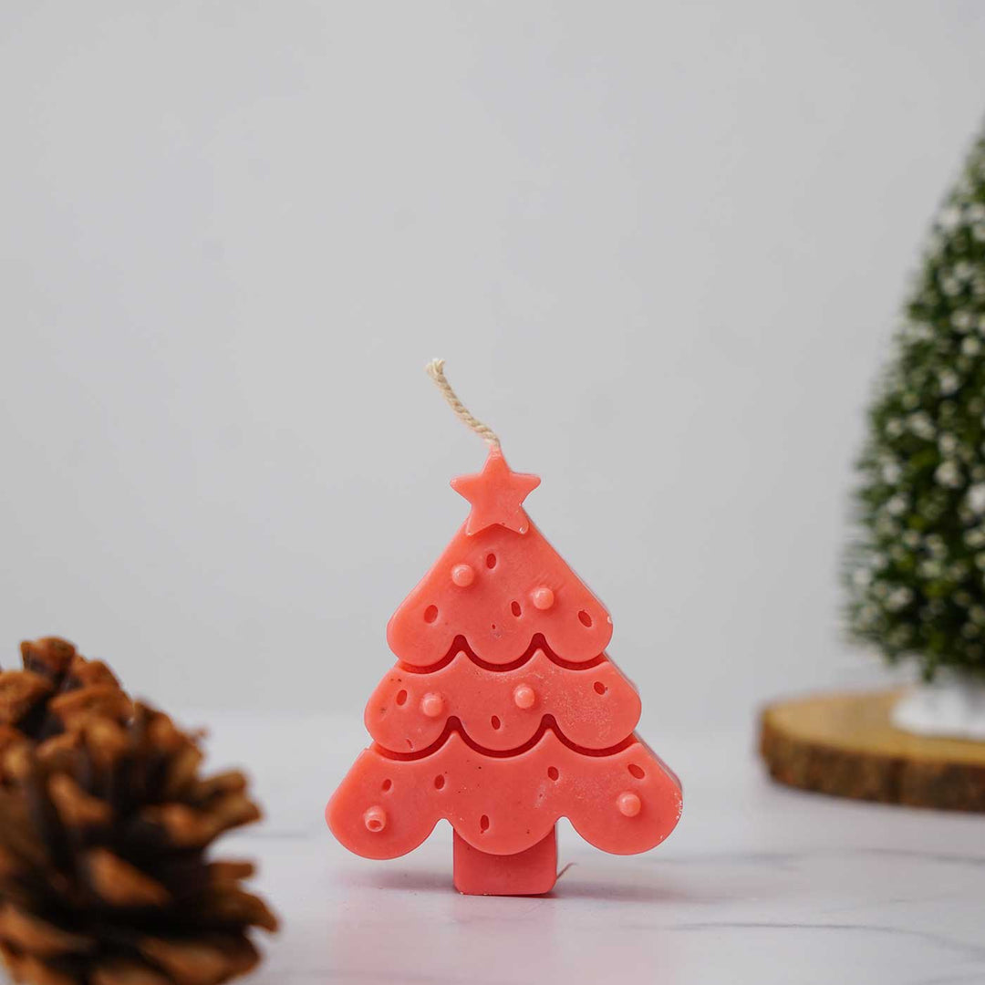 Handmade Christmas Tree Vanilla Scented Soy Wax Candles | Secret Santa Gift Ideas | Set Of 3