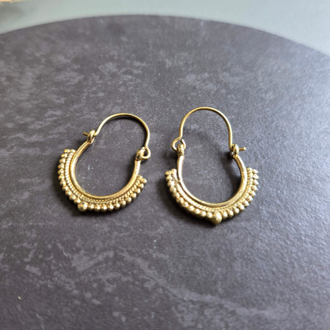 Handmade Timeless Hoops Brass Earrings | Set Of 4