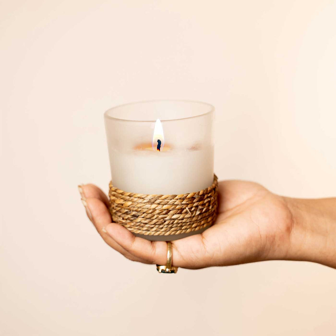 Handmade Srigandha Aromatic Wax Candle