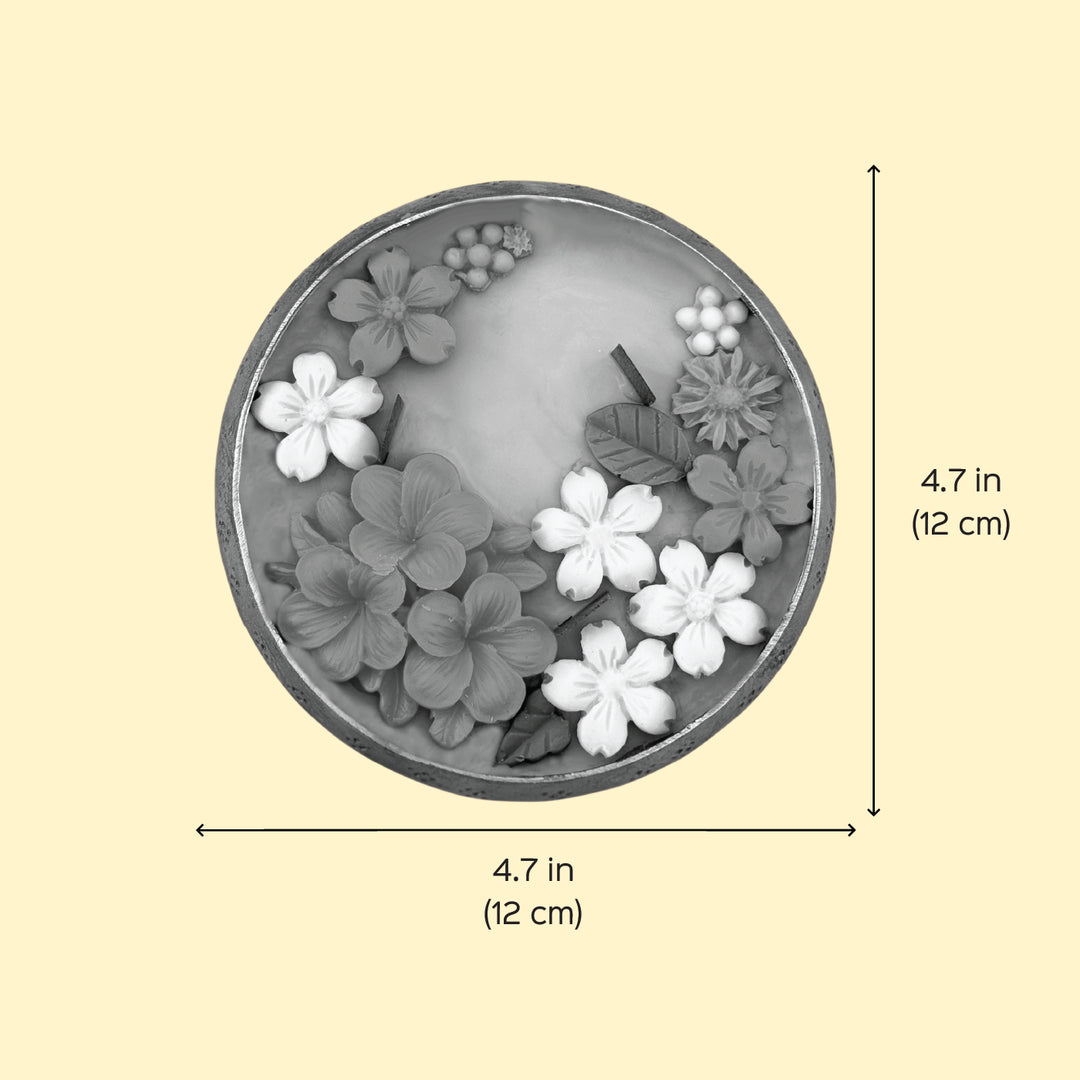 4 Inch | Mogra Scented Handmade Decorative Floral Soy Wax Urli Diya Candle