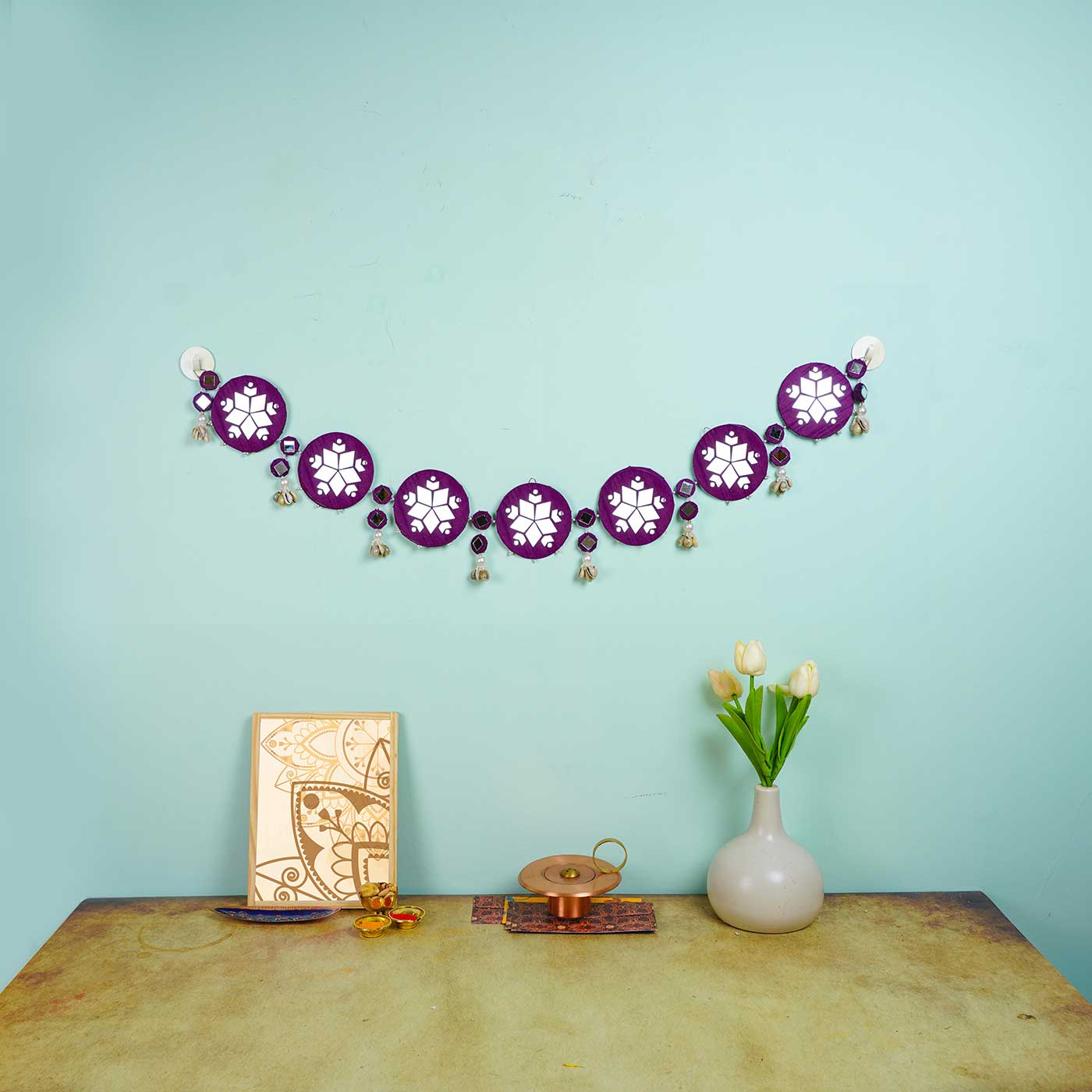 Indian Mirror Work Toran main image 1