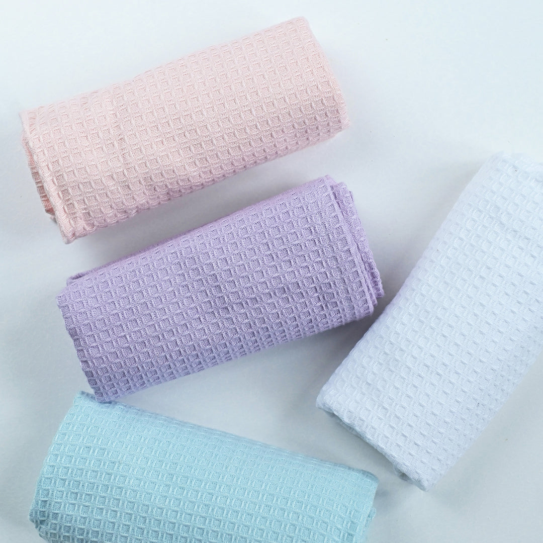 Waffle Weave 100% Cotton Hand Towels | Set of 4