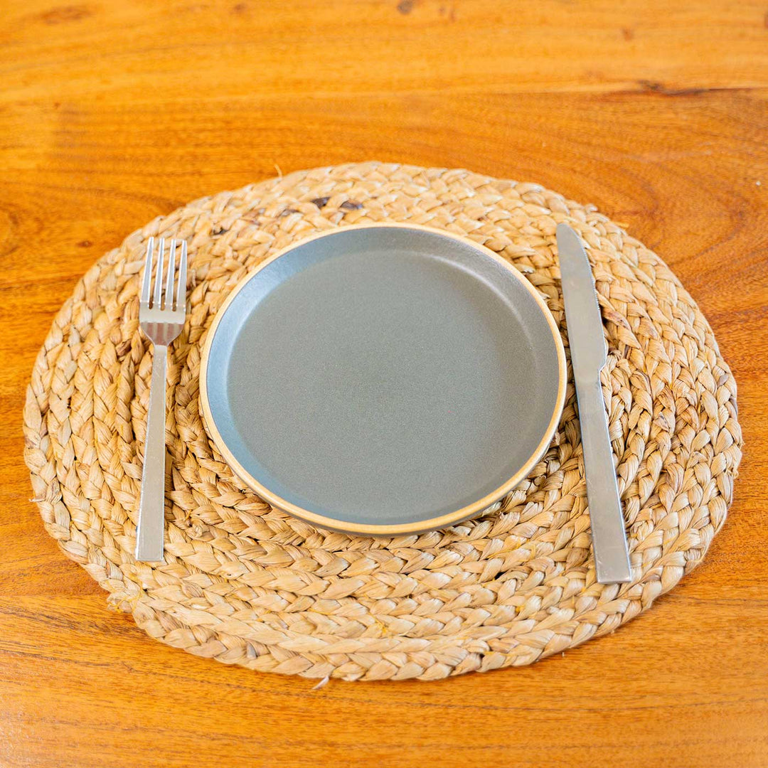 Handmade Oval Water Hyacinth Table Mat | Set Of 2