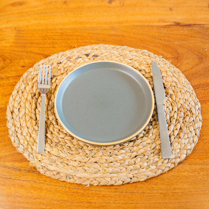 Handmade Oval Water Hyacinth Table Mat | Set Of 2