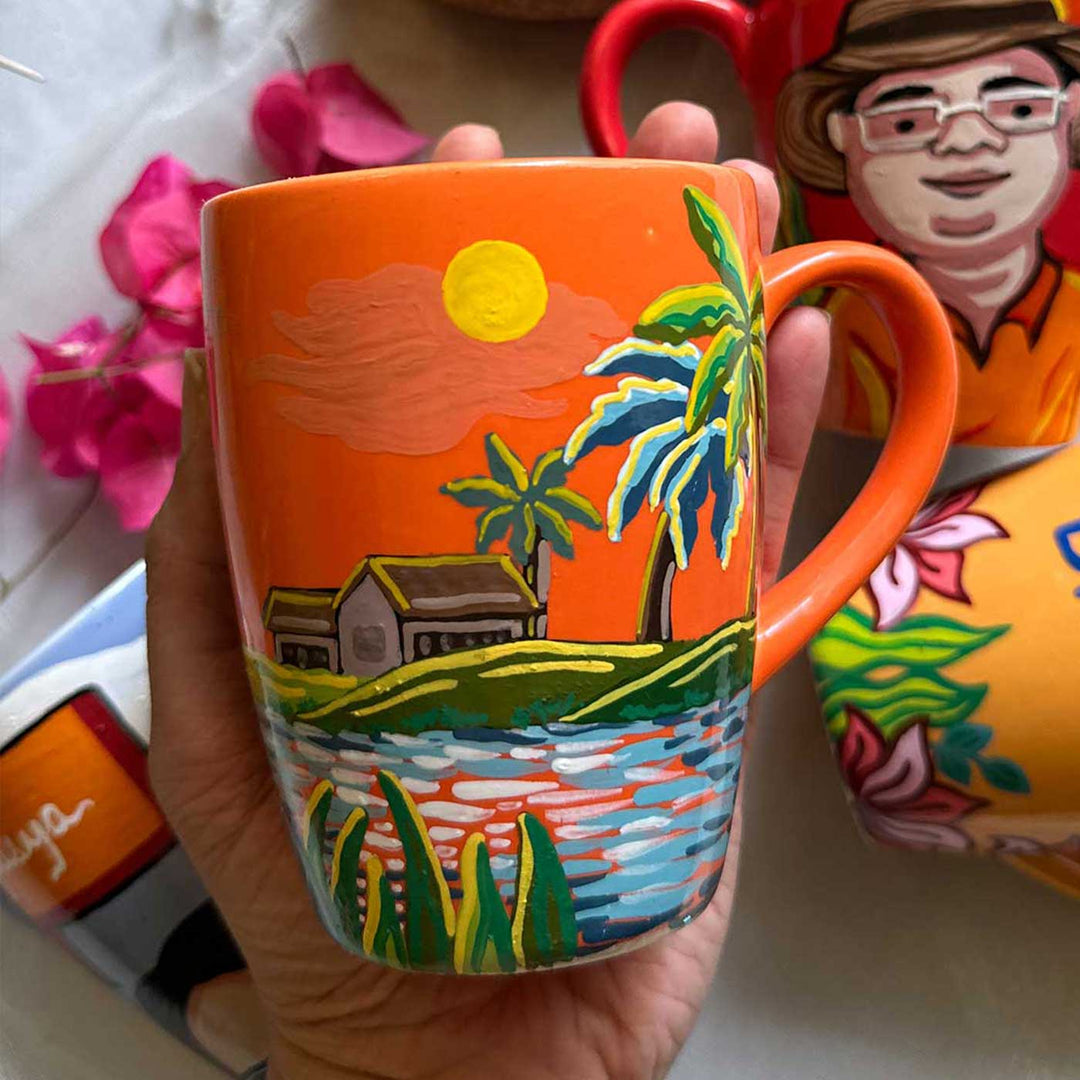 Photo Personalized Hand-Painted Pop Art Illustrated Caricature Mug | 300 ML