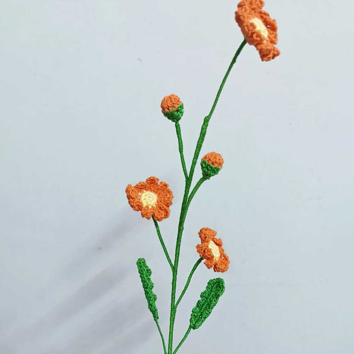Handmade Crochet Colourful Daisies Cotton Flower Bouquet