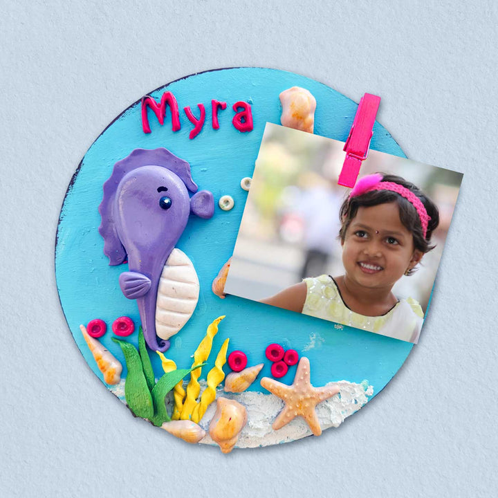 Photo Personalized 3D Sea Theme MDF & Cold Porcelain Clay Fridge Magnet