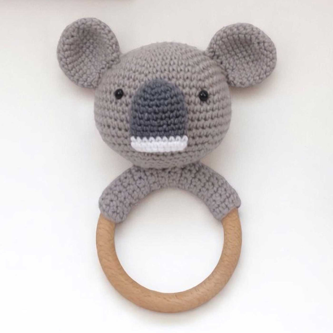 Handmade Crochet Koala Rattle For Newborns