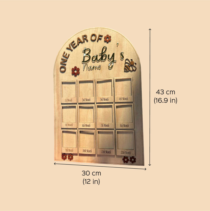 Photo Personalized One year Wooden Frame For New Born