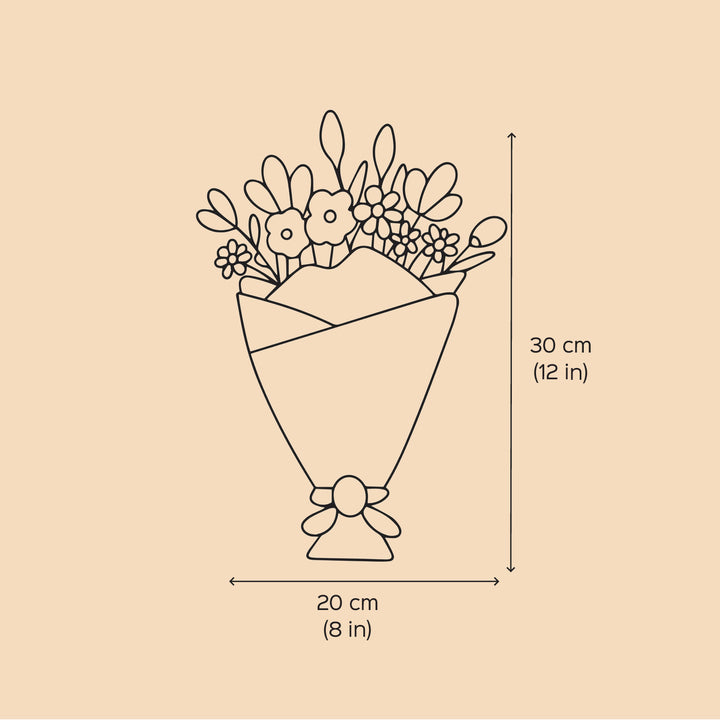 Handmade Crochet Colourful Daisies Cotton Flower Bouquet