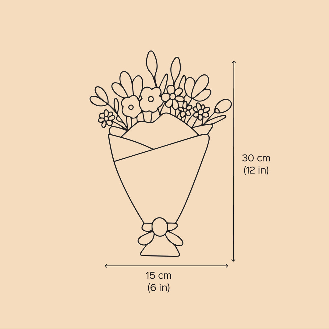 Handmade Crochet Daisies And Sunflowers Cotton Flower Bouquet