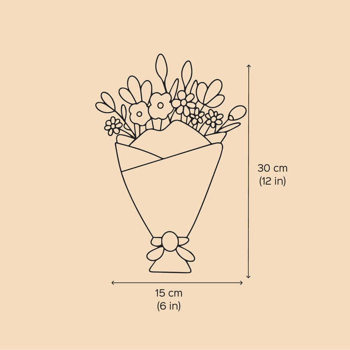 Handmade Crochet Daisies And Sunflowers Cotton Flower Bouquet