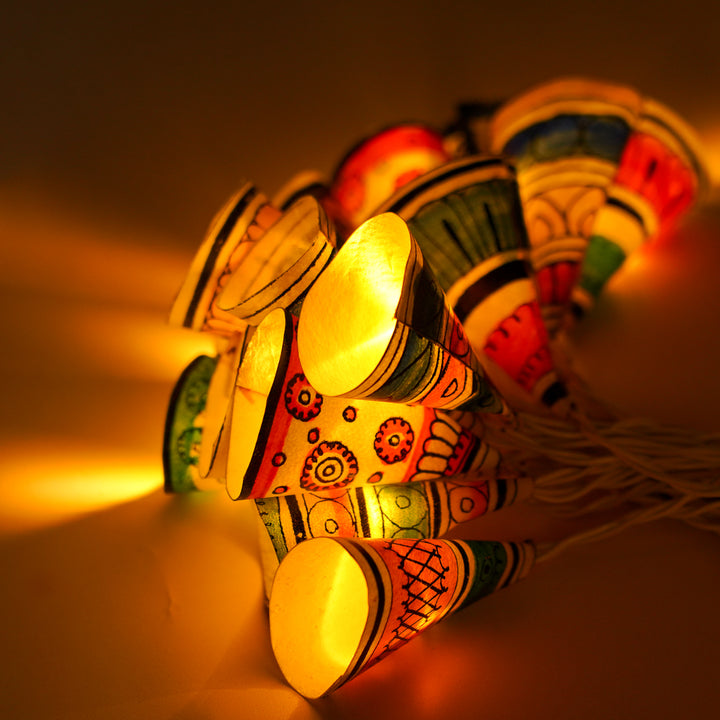 9.5m, 36 Bulbs | Hand Painted Decorative Tholu Bommalata LED Fairy Light