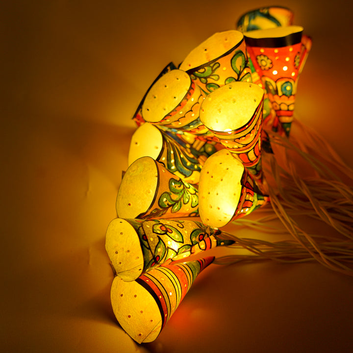9.5m, 36 Bulbs | Hand Painted Decorative Tholu Bommalata LED Fairy Light